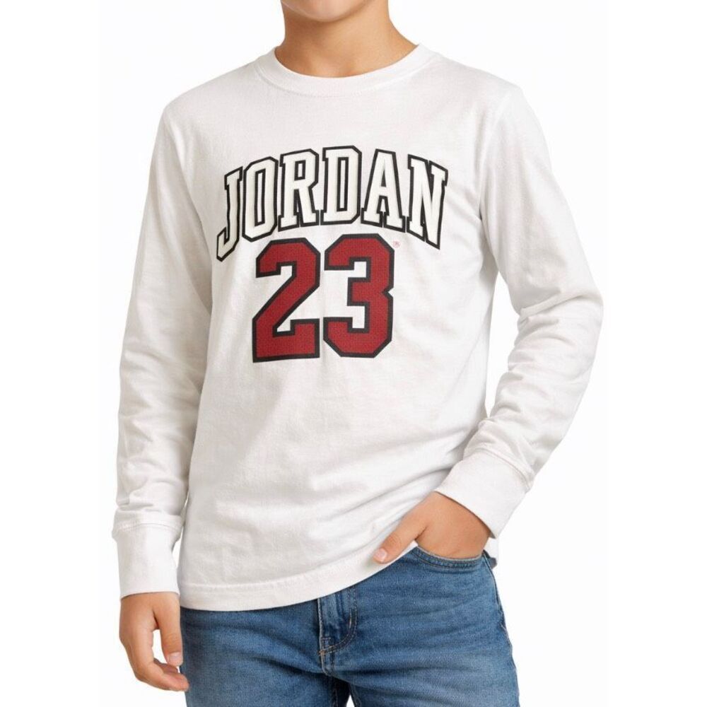 Nike Jordan Boys' Practice Flight long sleeve t-shirt basketball jersey-inspired